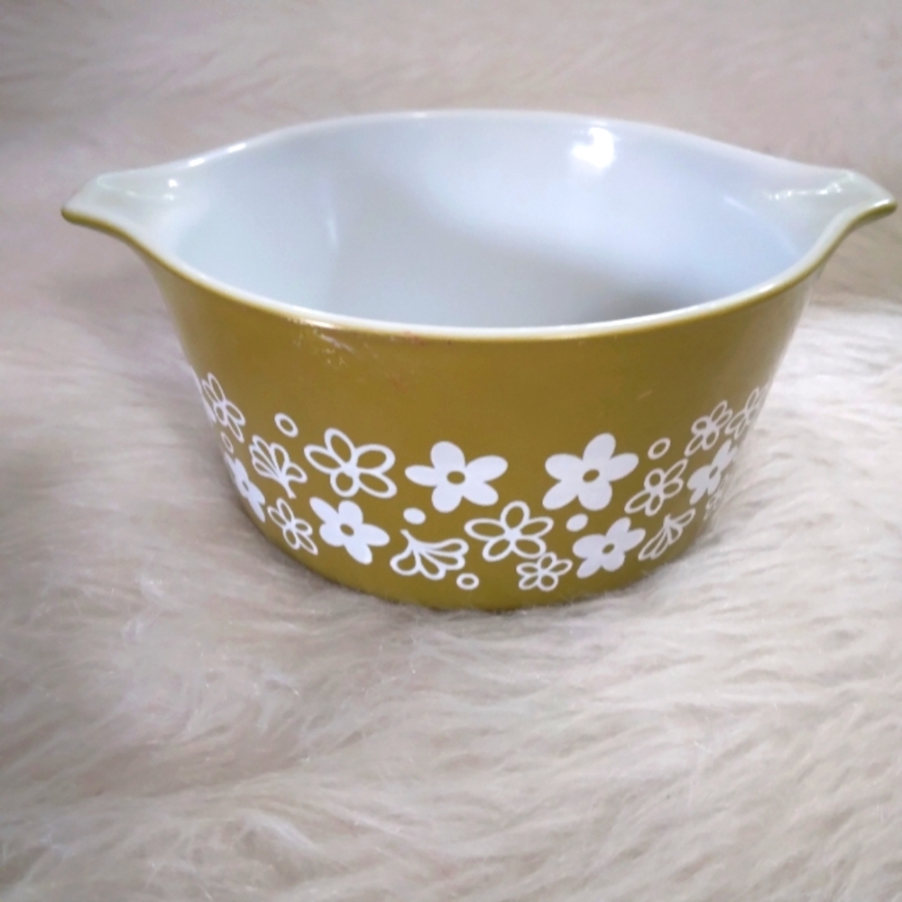 PYREX  473B  Spring Blossom Crazy Dasiy 1L Casserole Dish &Lid